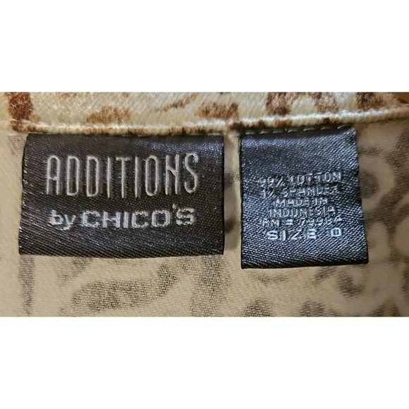 Additions By Chicos Size 0 Paisley Jacket Trucker Boho Brown Pockets - Picture 7 of 9